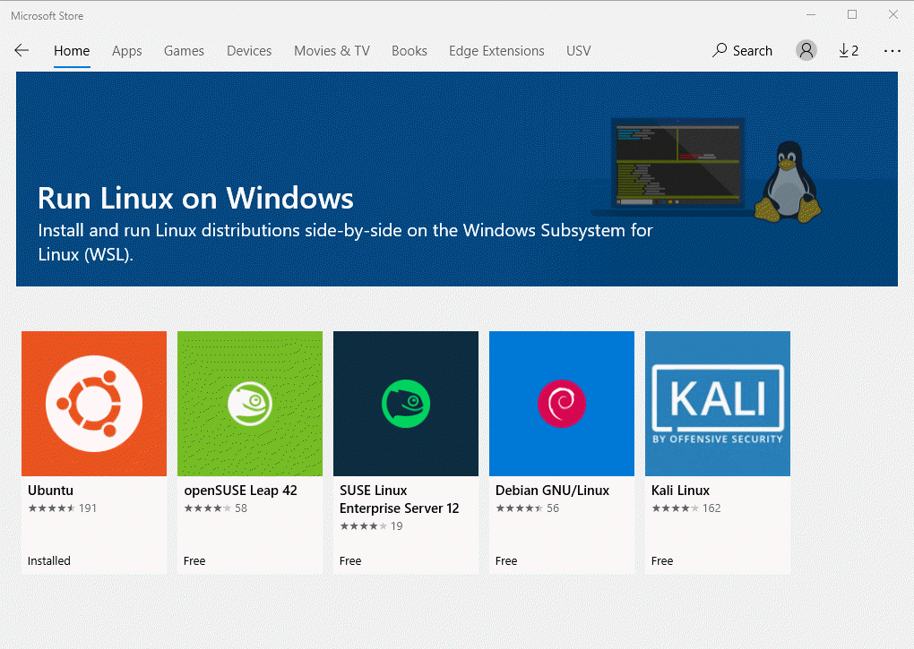 Linux on windows