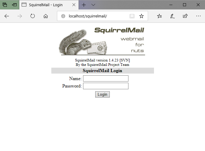 login to squirrelmail